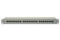 Digitus | Patch Panel | DN-91524S | Biały | Kategoria: CAT 5e; Porty: 24 x RJ45; Wytrzymałość: 7,7 kg; Siła wkładania: maks. 30