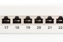 Digitus | Patch Panel | DN-91624S | Biały | Kategoria: CAT 6; Porty: 24 x RJ45; Wytrzymałość: 7,7 kg; Siła wkładania: 30N max |