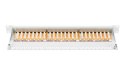 Digitus | Patch Panel | DN-91624S | Biały | Kategoria: CAT 6; Porty: 24 x RJ45; Wytrzymałość: 7,7 kg; Siła wkładania: 30N max |