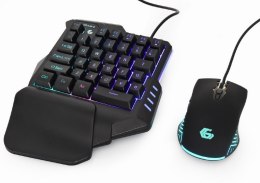 Gembird | 2-in-1 backlight USB gaming desktop kit | GGS-IVAR-TWIN | Keyboard and Mouse Set | Wired | Mouse included | US | Black