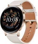 Huawei Watch GT | 3 | Smart watch | Stainless steel | 42 mm | Gold | White | Dustproof | Waterproof