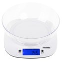 Mesko | Scale with bowl | MS 3165 | Maximum weight (capacity) 5 kg | Graduation 1 g | Display type LCD | White