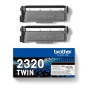 Brother TN | 2320 TWIN | Czarny | Kaseta z tonerem | 2600 stron