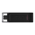 Kingston | Pamięć flash USB | DataTraveler 70 | 128 GB | USB 3.2 Gen 1 Type-C | Czarny