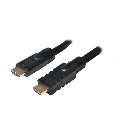 Logilink | Aktywny kabel HDMI High Speed | Wtyk | 19 pin HDMI Typ A | Wtyk | 19 pin HDMI Typ A | 15 m | Czarny