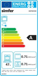 Simfer | 4207BERIM | Piekarnik | 47 L | Wielofunkcyjny | Ręczny | Wysuwane pokrętła | Wysokość 54,1 cm | Szerokość 45 cm | Stal