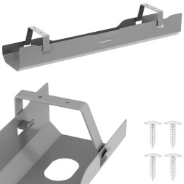 Półka maskownica organizer na kable pod biurko 600x135x108 mm SZARA