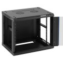 Szafa RACK serwerowa sieciowa wisząca 19'' 9U IP20 do 60 kg 60x45x51 cm CZARNA