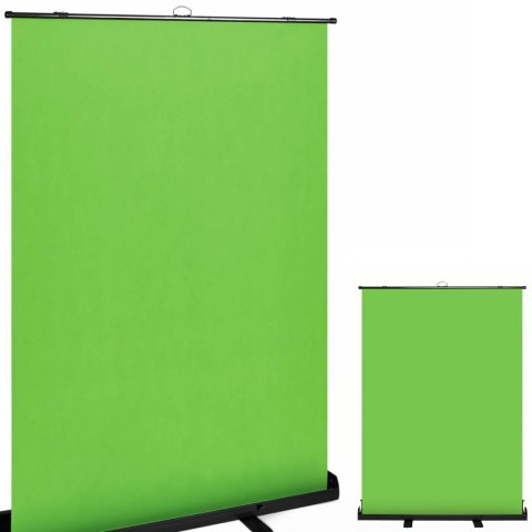 Tło fotograficzne GREEN SCREEN podłogowe rozwijane przenośne 153.8x199 cm