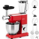 Wielofunkcyjny robot kuchenny 3w1 mikser maszynka do mięsa blender 6 l 1300 W czerwony