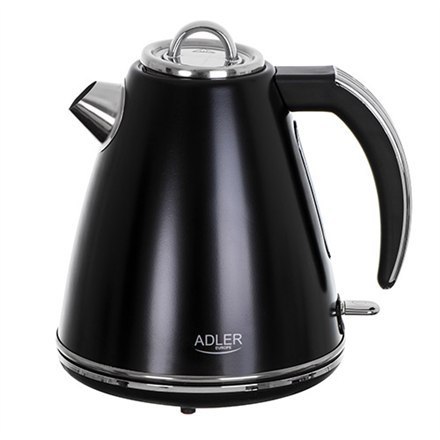 Adler | Kettle | AD 1343b | Electric | 2200 W | 1.5 L | Stainless steel | 360° rotational base | Black