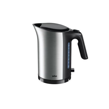 Braun Kettle WK5100 Standard, 2200 W, 1.7 L, Plastic, 360° rotational base, Stainless Steel/Black