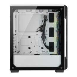 Corsair Tempered Glass Smart Case iCue 220T RGB Side window, White, Mid-Tower, Power supply included No