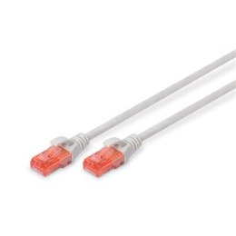 Digitus | CAT 6 | Kabel krosowy | Skrętka nieekranowana (UTP) | Męski | RJ-45 | Męski | RJ-45 | Szary | 2 m