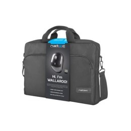 Natec Laptop Bag Wallaroo 15.6 with Wireless Mouse NTO-1304	 Black, 15.6 