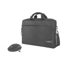 Natec Laptop Bag Wallaroo 15.6 with Wireless Mouse NTO-1304	 Black, 15.6 ", Laptop Case