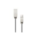 Natec Prati, USB Type C to Type A Cable 1m, Metal, Silver