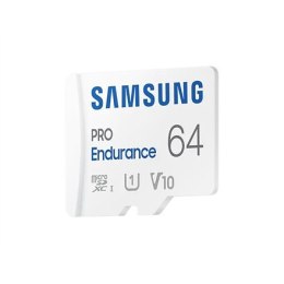 Samsung | PRO Endurance | MB-MJ64KA/EU | 64 GB | Karta pamięci microSD | Pamięć flash klasy U1, V10, Class 10 | Adapter SD