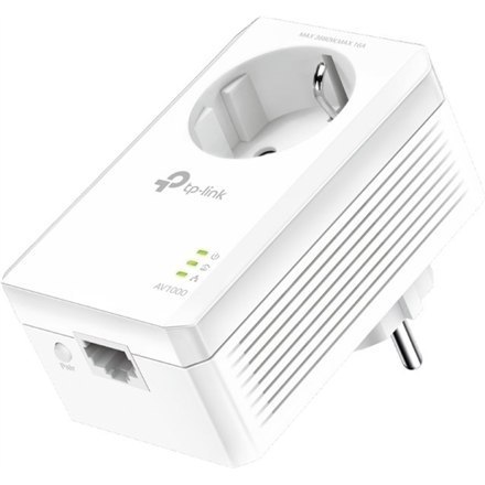 TP-LINK | AV1000 Gigabit Passthrough Powerline Adapter | TL-PA7017P | 1000 Mbit/s | Porty Ethernet LAN (RJ-45) 1 | Brak Wi-Fi |