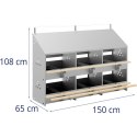 Gniazda lęgowe dla kur kaczek drobiu stalowe 6 miejsc + 12 mat