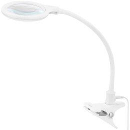 Lampa kosmetyczna warsztatowa powiększająca 5 dioptrii 30x LED śr. 125 mm