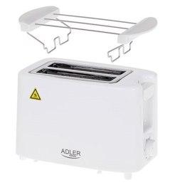 Adler | AD 3223 | Toster | Moc 750 W | Liczba gniazd 2 | Materiał obudowy Plastik | Biały