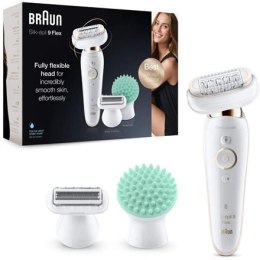 Braun Epilator SES9020 Silk-epil 9 Flex Operating time (max) 40 min, Wet & Dry, White, Cordless