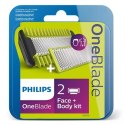 Philips | Zestaw OneBlade do twarzy i ciała | QP620/50 | Liczba głowic golących/ostrzy 2 | Zielony