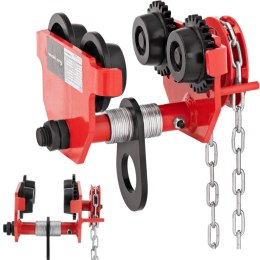 Wózek suwnicowy belkowy ręczny podwieszany z łańcuchem 65-110 mm 500 kg