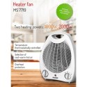 Mesko Heater MS 7719 Fan heater, 2000 W, White