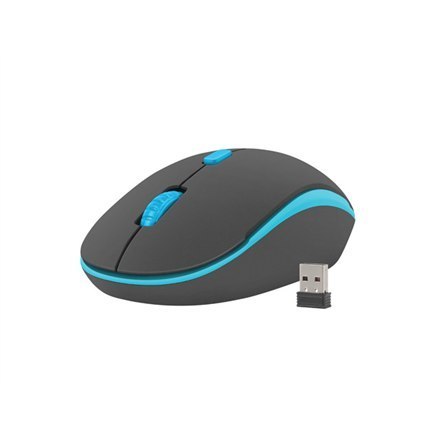 Natec Mouse, Martin, Wireless, 1600 DPI, Optical, Black/Blue