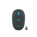 Natec Mouse, Martin, Wireless, 1600 DPI, Optical, Black/Blue