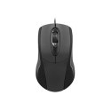 Natec Mouse, Ruff, Wired, 1000 DPI, Optical, Black