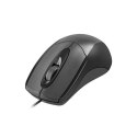 Natec Mouse, Ruff, Wired, 1000 DPI, Optical, Black