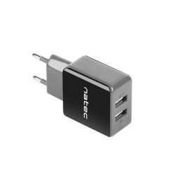 Natec USB Charger Retiro 2x 2.1 A, 2 USB 2.0 female (Type A), Black/Grey