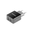 Natec USB Charger Retiro 2x 2.1 A, 2 USB 2.0 female (Type A), Black/Grey