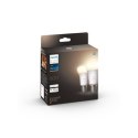 Philips Hue W 9W A60 E27 2pcs pack Philips Hue | Hue W 9W A60 E27, 2pcs pack | E27 | 9 W | Warm White 2700K | Bluetooth and Zigb