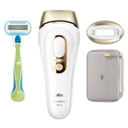 Braun Epilator PL5054 Silk-expert Pro 5 IPL Number of power levels 10, White/Gold, Corded