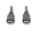 Digitus | Kabel USB-C | Męski | 24-pinowy USB-C | Męski | Czarny | 24-pinowy USB-C | 0,8 m