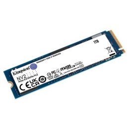 Kingston | SSD | NV2 | 1000 GB | Format SSD M.2 2280 | Interfejs SSD PCIe 4.0 x4 NVMe | Prędkość odczytu 3500 MB/s | Prędkość za