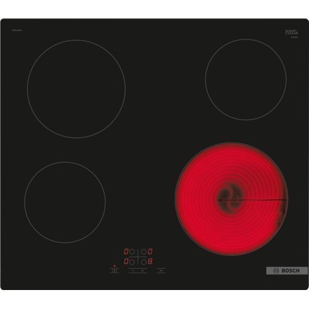 Bosch | PKE611BA2E Seria 4 | Płyta | Vitroceramic | Liczba palników/stref gotowania 4 | Touch | Czarny