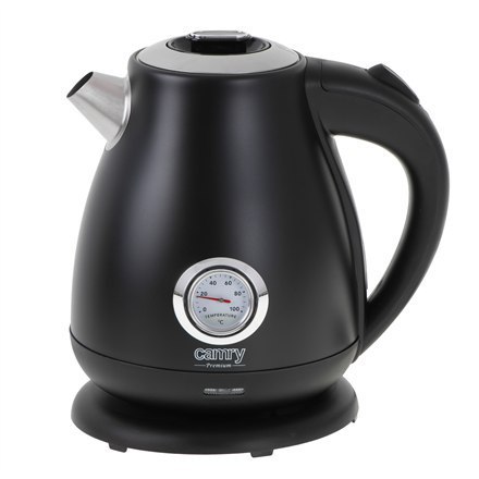 Camry | Kettle with a thermometer | CR 1344 | Electric | 2200 W | 1.7 L | Stainless steel | 360° rotational base | Black