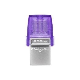 Kingston | DataTraveler | DT Micro Duo 3C | 256 GB | USB Type-C and Type-A | Purple