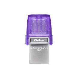 Kingston | DataTraveler | DT Micro Duo 3C | 64 GB | USB Type-C i Type-A | Fioletowy