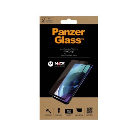 PanzerGlass | Screen protector - glass | Motorola Moto G51 5G | Tempered glass | Black | Transparent