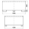 Wanna wychwytowa do zbiornika IBC paletopojemnika MAUZER 1000L - ocynkowana