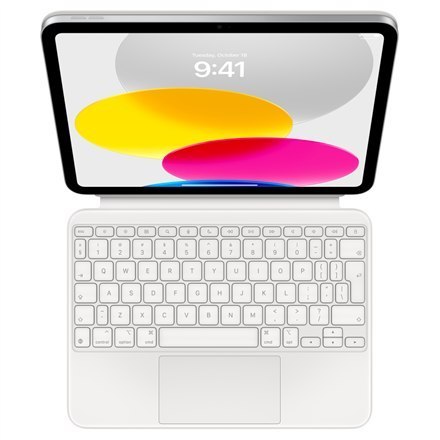 Apple | Biały | Magic Keyboard Folio do iPada (10. generacji) | Kompaktowa klawiatura | Bezprzewodowa | PL