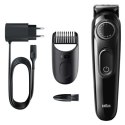 Braun Beard Trimmer BT3322 Cordless, Operating time (max) 50 min, Number of length steps 20, NiMH, Black