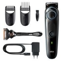 Braun Beard Trimmer BT3340 Cordless and corded, Operating time (max) 80 min, Number of length steps 39, NiMH, Black/Blue