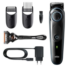 Braun Beard Trimmer BT3340 Cordless and corded, Operating time (max) 80 min, Number of length steps 39, NiMH, Black/Blue